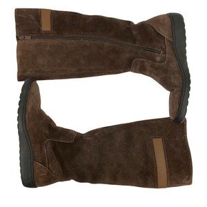 Timberland Mazie Suede Leather Brown Tall Waterproof Boots Size 7.5M